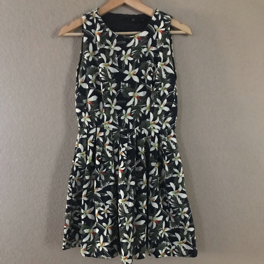 Pleated A-Line Dress